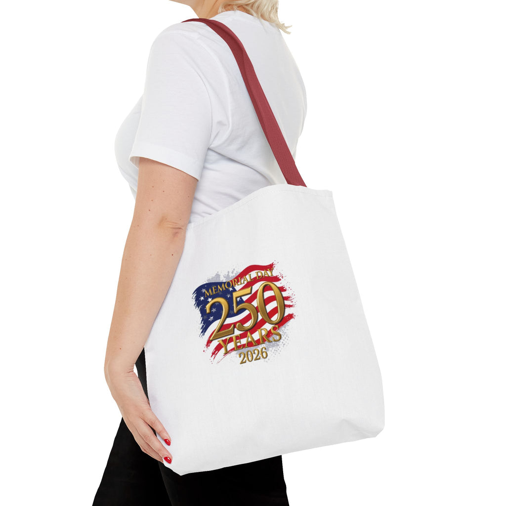 250 Years 2026 Patriotic Tote Bag – American Flag Memorial Celebration