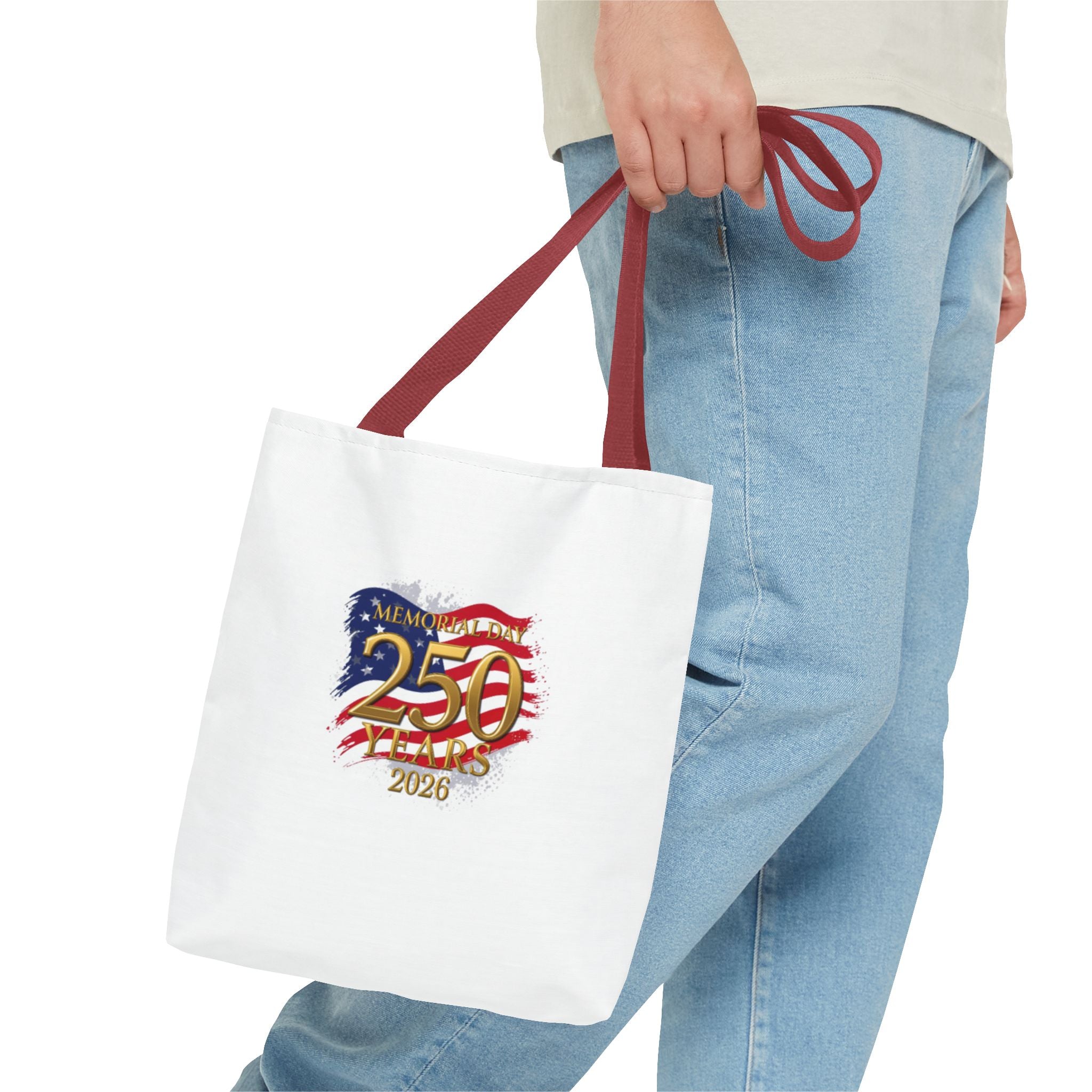 250 Years 2026 Patriotic Tote Bag – American Flag Memorial Celebration