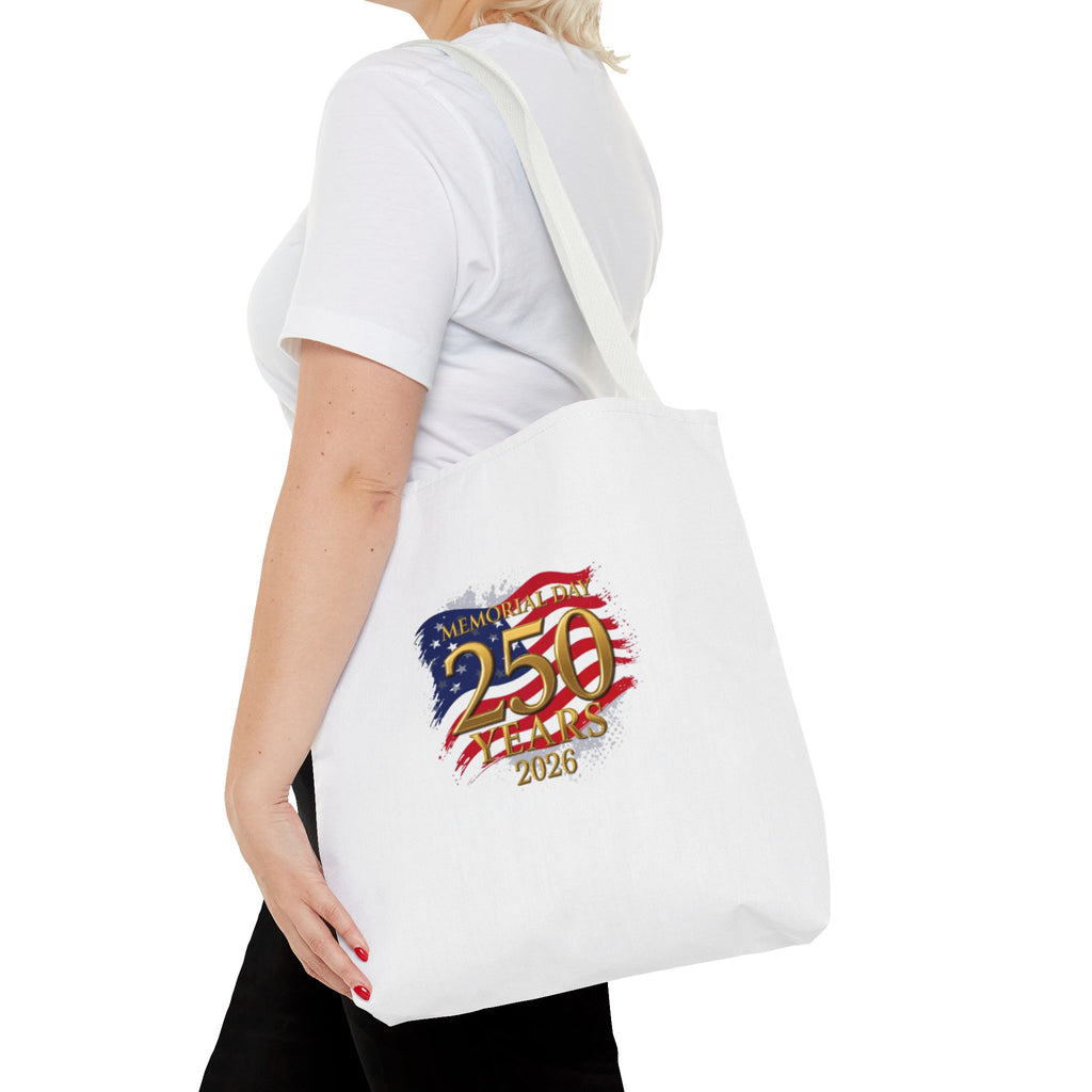 250 Years 2026 Patriotic Tote Bag – American Flag Memorial Celebration