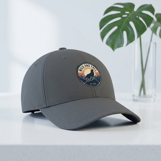 Wild and Free Wolf Patch Cap