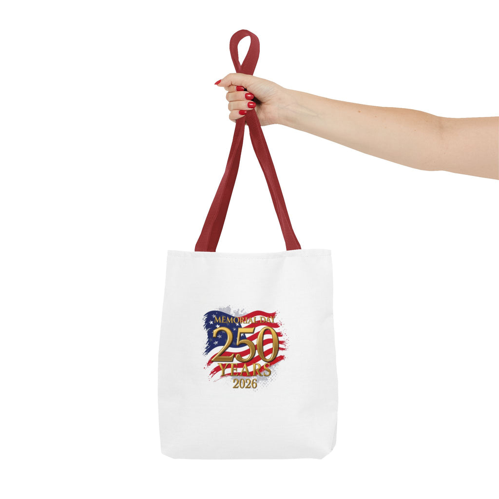 250 Years 2026 Patriotic Tote Bag – American Flag Memorial Celebration