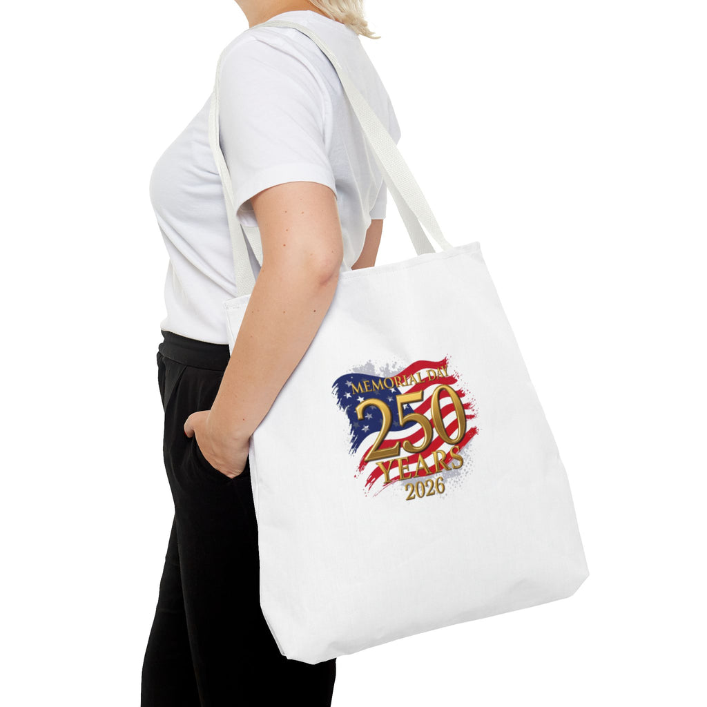 250 Years 2026 Patriotic Tote Bag – American Flag Memorial Celebration