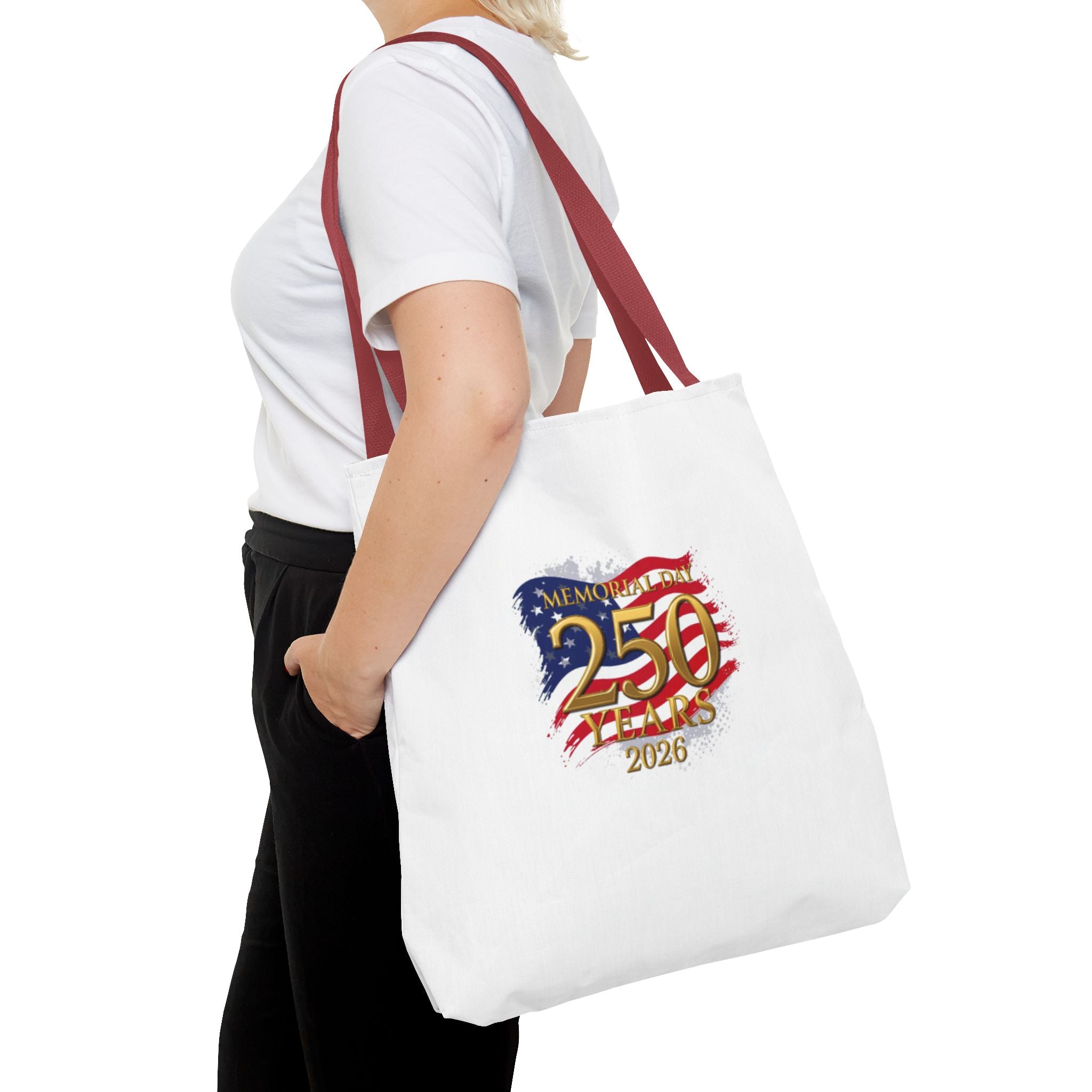 250 Years 2026 Patriotic Tote Bag – American Flag Memorial Celebration