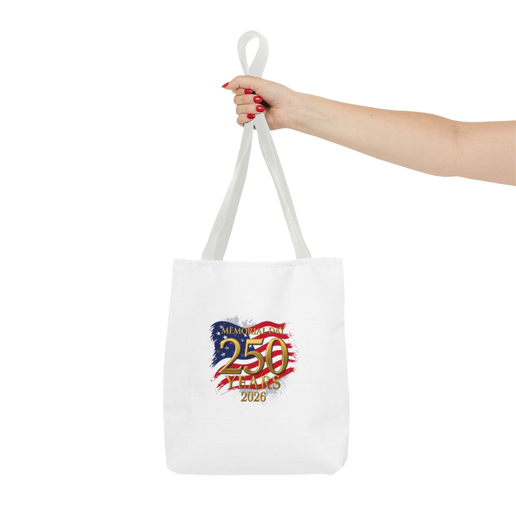250 Years 2026 Patriotic Tote Bag – American Flag Memorial Celebration