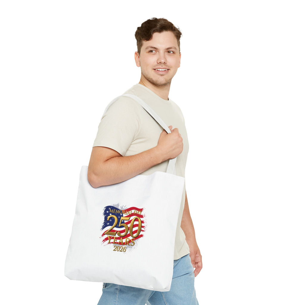 250 Years 2026 Patriotic Tote Bag – American Flag Memorial Celebration