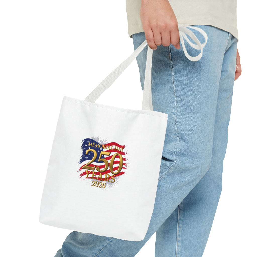 250 Years 2026 Patriotic Tote Bag – American Flag Memorial Celebration