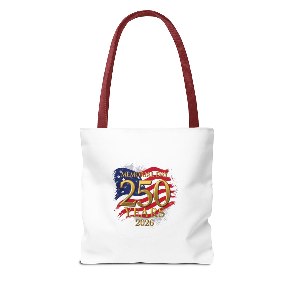 250 Years 2026 Patriotic Tote Bag – American Flag Memorial Celebration