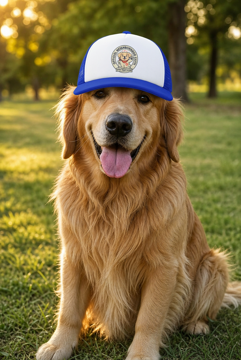 Dog Foil Patch Trucker Hat